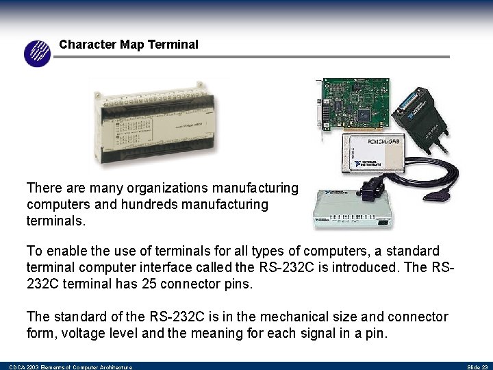 Character Map Terminal There are many organizations manufacturing computers and hundreds manufacturing terminals. To