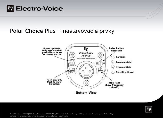 Polar Choice Plus – nastavovacie prvky Security Systems ST/SEC | January 2009 | ©