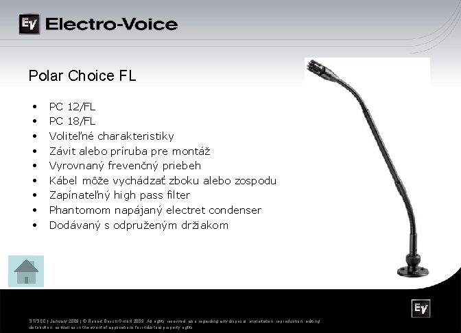 Polar Choice FL • • • PC 12/FL PC 18/FL Voliteľné charakteristiky Závit alebo