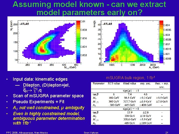 Assuming model known - can we extract model parameters early on? • • •