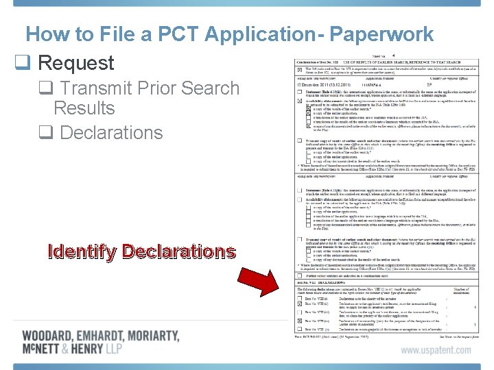 How to File a PCT Application- Paperwork q Request q Transmit Prior Search Results