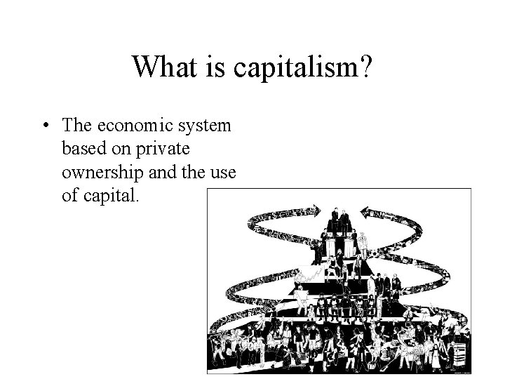 What is capitalism? • The economic system based on private ownership and the use What is capitalism? • The economic system based on private ownership and the use