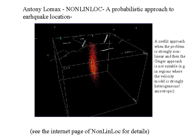 Antony Lomax - NONLINLOC- A probabilistic approach to earhquake location- A useful approach when