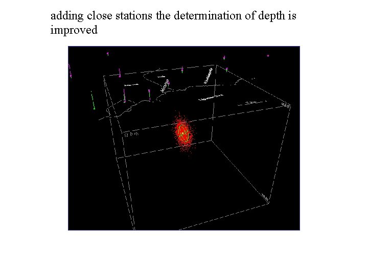 adding close stations the determination of depth is improved 