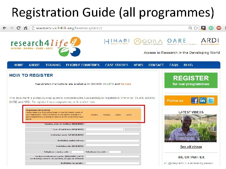 Registration Guide (all programmes) 