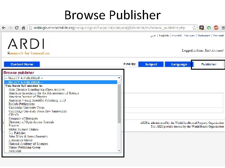 Browse Publisher 