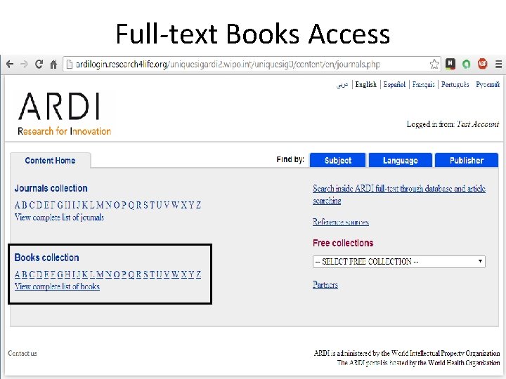 Full-text Books Access 