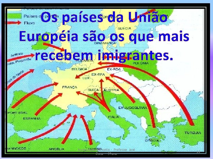 Os países da União Européia são os que mais recebem imigrantes. A população européia