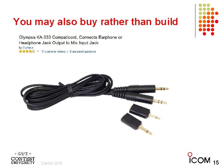 You may also buy rather than build Dayton 2016 15 