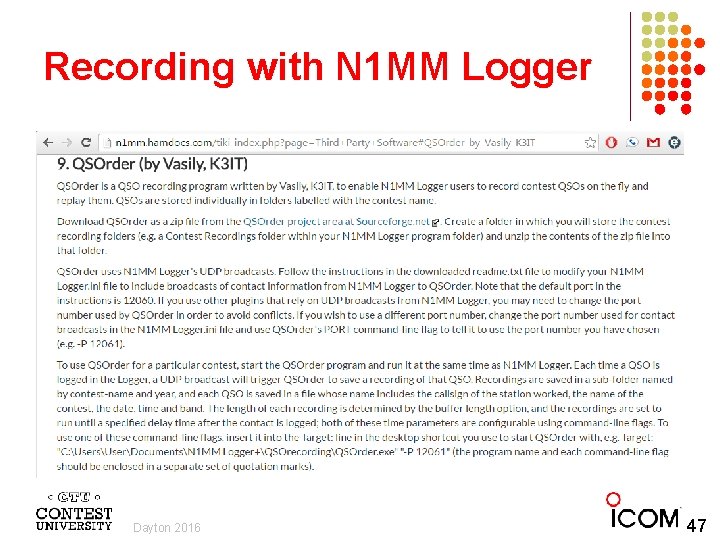 Recording with N 1 MM Logger Dayton 2016 47 