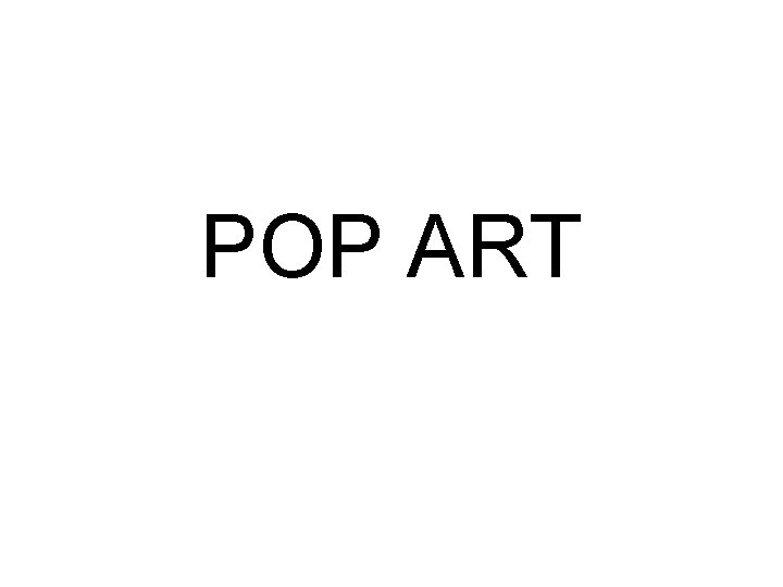 POP ART 