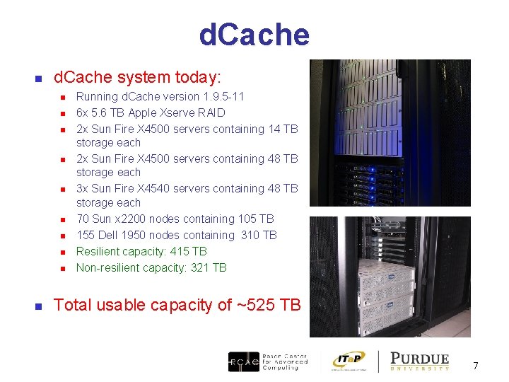 d. Cache n d. Cache system today: n n n n n Running d.