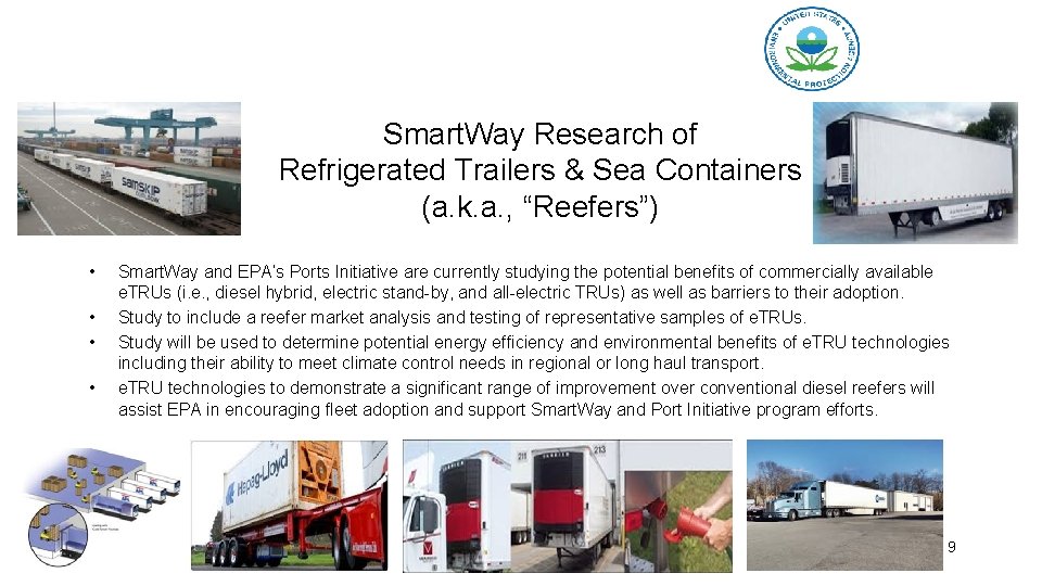 Smart. Way Research of Refrigerated Trailers & Sea Containers (a. k. a. , “Reefers”)