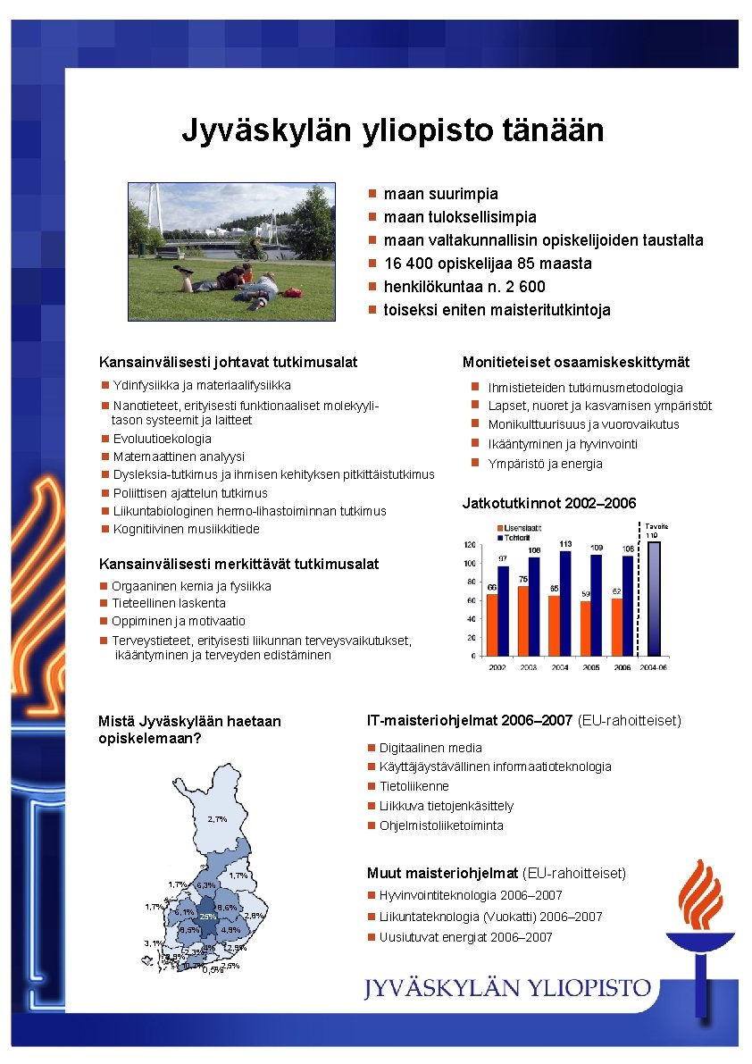 Jyväskylän yliopisto tänään g maan suurimpia g maan tuloksellisimpia g maan valtakunnallisin opiskelijoiden taustalta