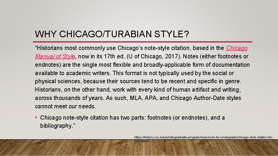AN INTRODUCTION TO HISTORICAL CITATION THE CHICAGOTURABIAN STYLE