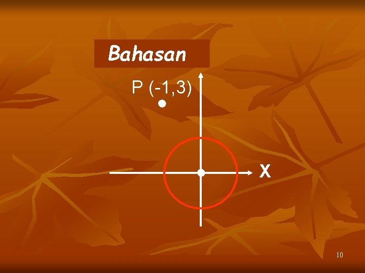 Bahasan P (-1, 3) ● ● X 10 