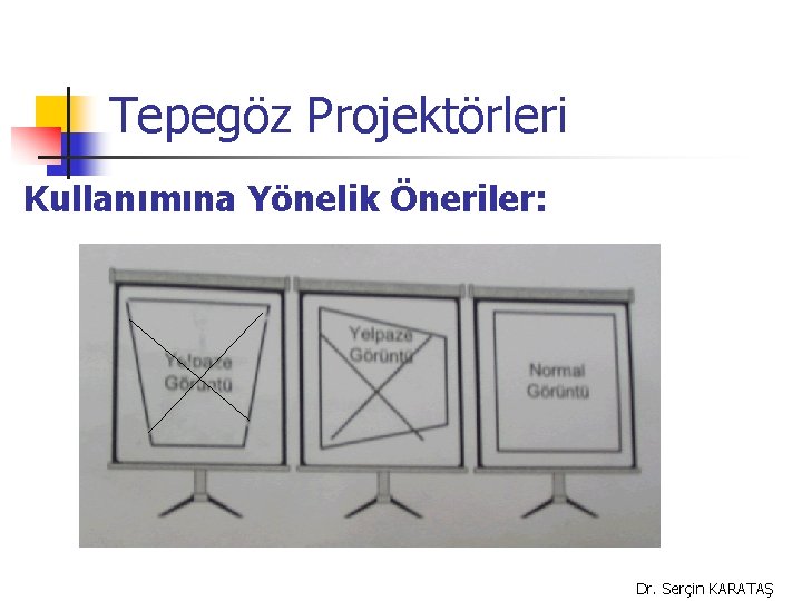 Tepegöz Projektörleri Kullanımına Yönelik Öneriler: Dr. Serçin KARATAŞ 