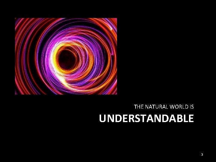THE NATURAL WORLD IS UNDERSTANDABLE 3 