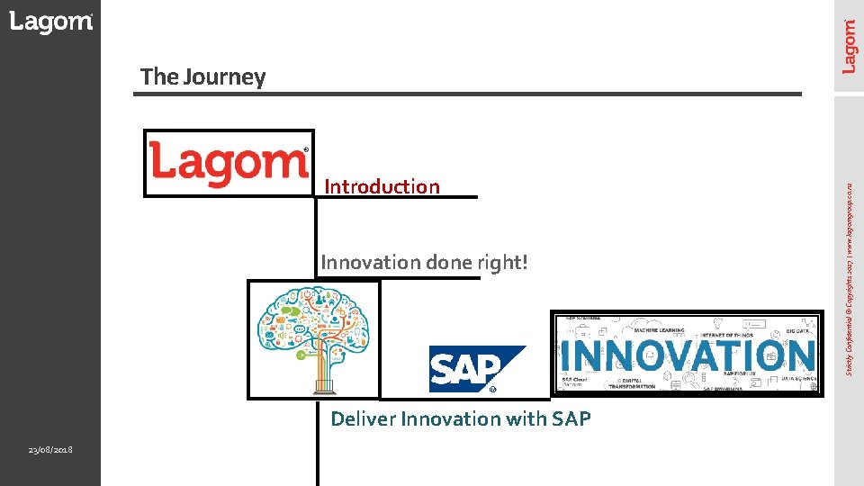 Introduction Innovation done right! Deliver Innovation with SAP 23/08/2018 Strictly Confidential © Copyrights 2017