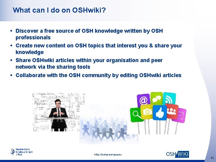 What can I do on OSHwiki? § Discover a free source of OSH knowledge