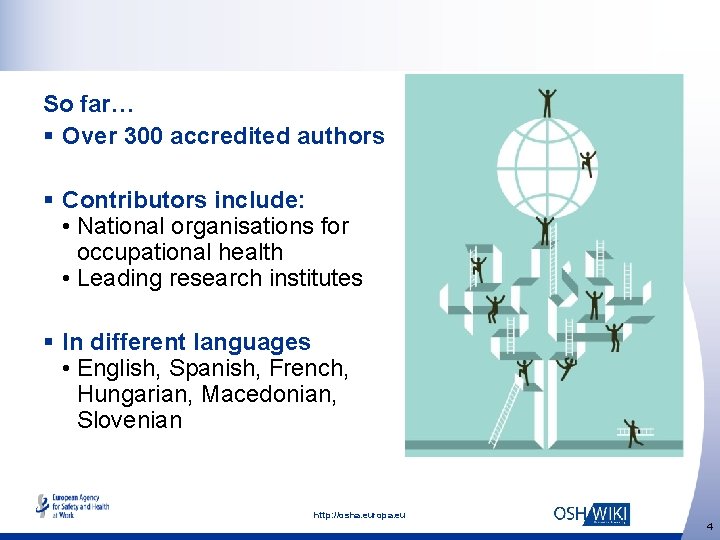 So far… § Over 300 accredited authors § Contributors include: • National organisations for