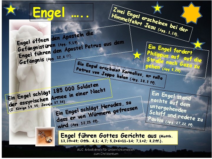 Engel …. . Zwe i Him Engel e melf r ahrt scheine n be