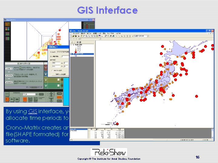 GIS Interface By using GIS interface, you can allocate time periods to GIS layers. GIS Interface By using GIS interface, you can allocate time periods to GIS layers.