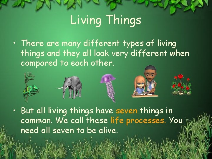 Living Things • There are many different types of living things and they all