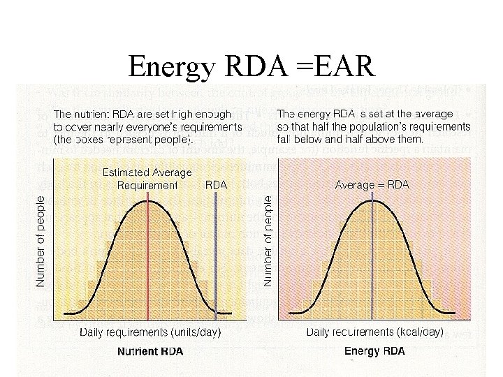 Energy RDA =EAR 