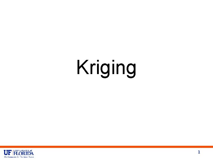 Kriging 1 
