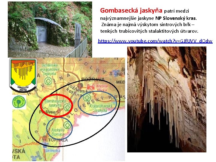 Gombasecká jaskyňa patrí medzi najvýznamnejšie jaskyne NP Slovenský kras. Známa je najmä výskytom sintrových