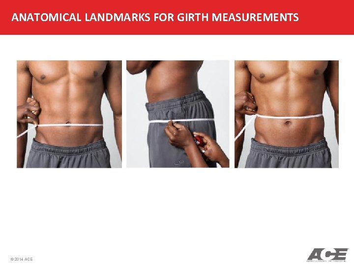 ANATOMICAL LANDMARKS FOR GIRTH MEASUREMENTS © 2014 ACE 