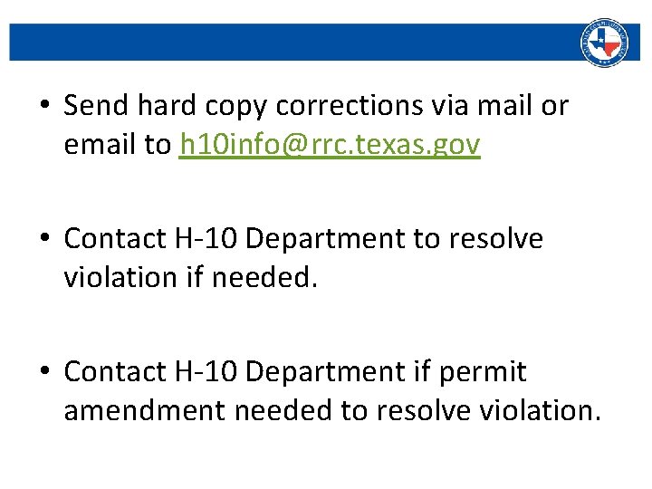  • Send hard copy corrections via mail or email to h 10 info@rrc.