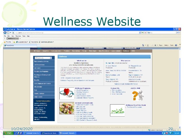 Wellness Website 10/24/2020 20 