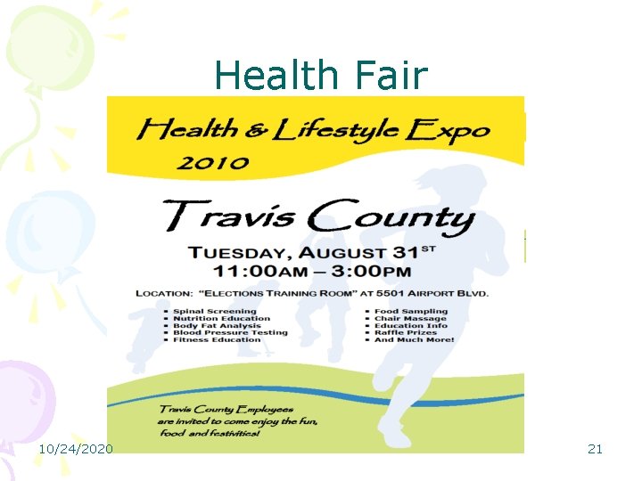 Health Fair 10/24/2020 21 