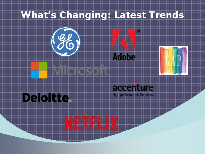What’s Changing: Latest Trends 