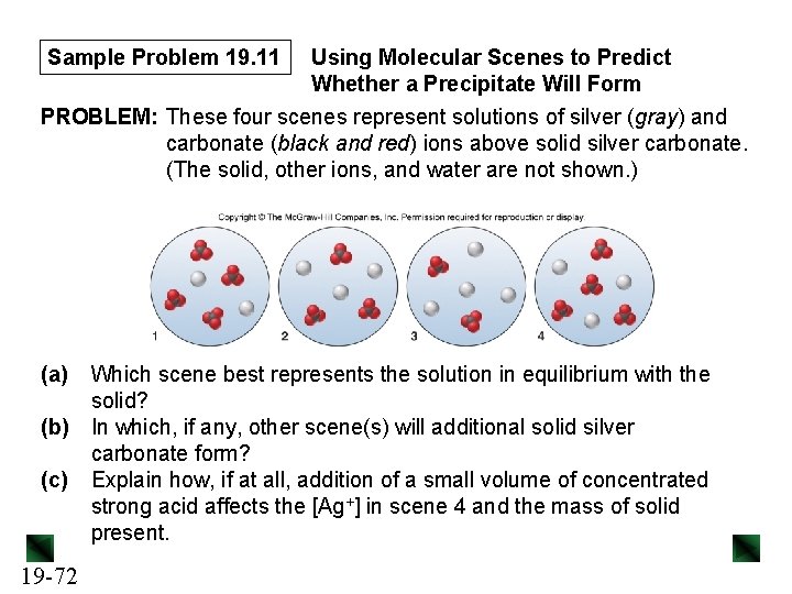 Sample Problem 19. 11 Using Molecular Scenes to Predict Whether a Precipitate Will Form