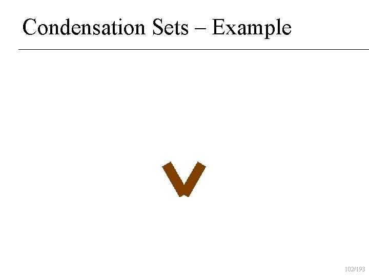 Condensation Sets – Example 102/193 