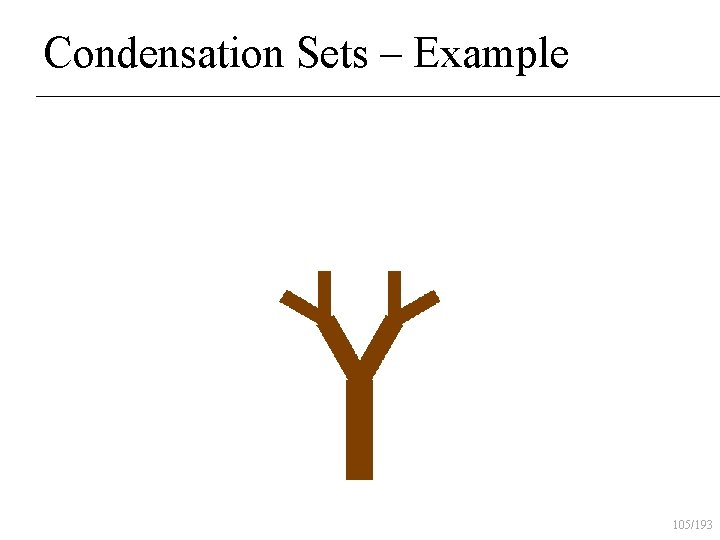 Condensation Sets – Example 105/193 