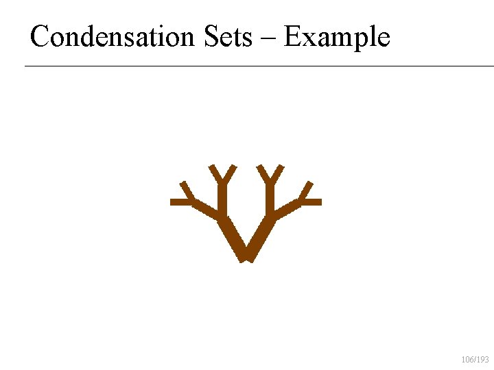 Condensation Sets – Example 106/193 