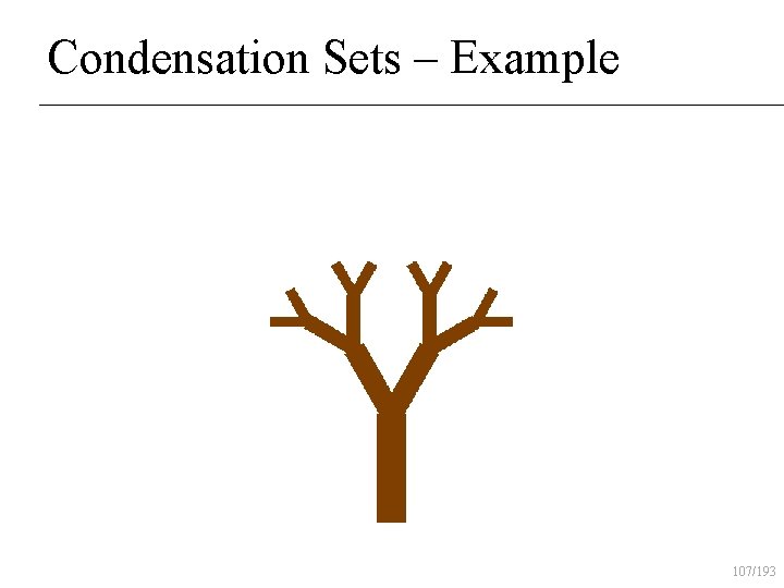 Condensation Sets – Example 107/193 