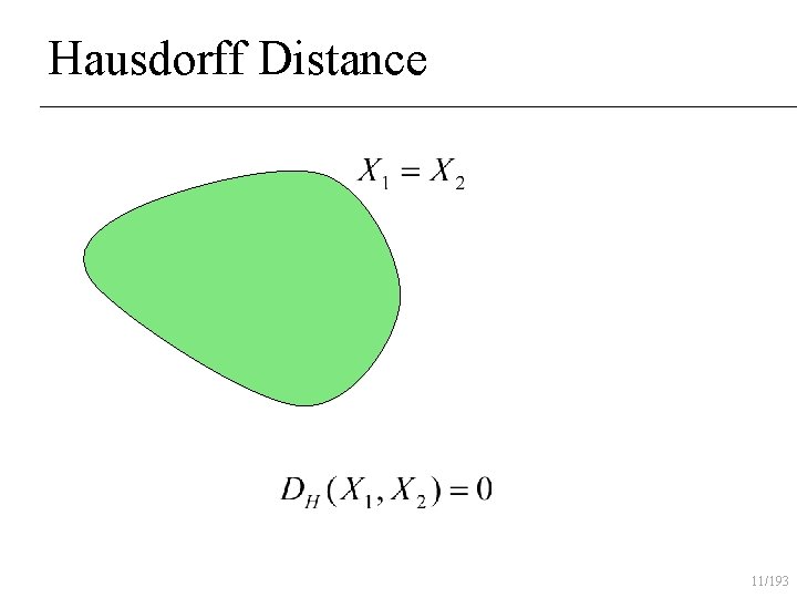 Hausdorff Distance 11/193 