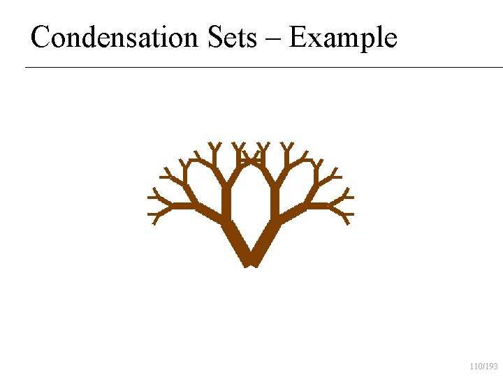 Condensation Sets – Example 110/193 