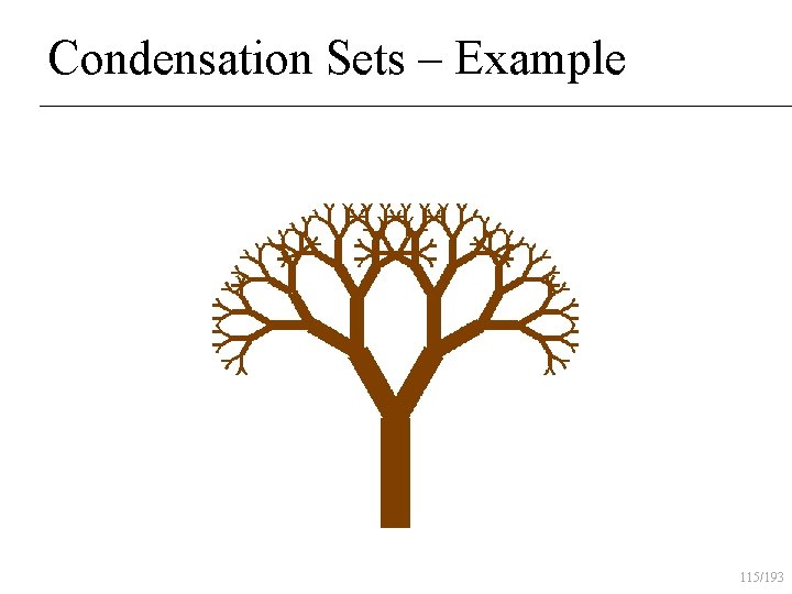 Condensation Sets – Example 115/193 