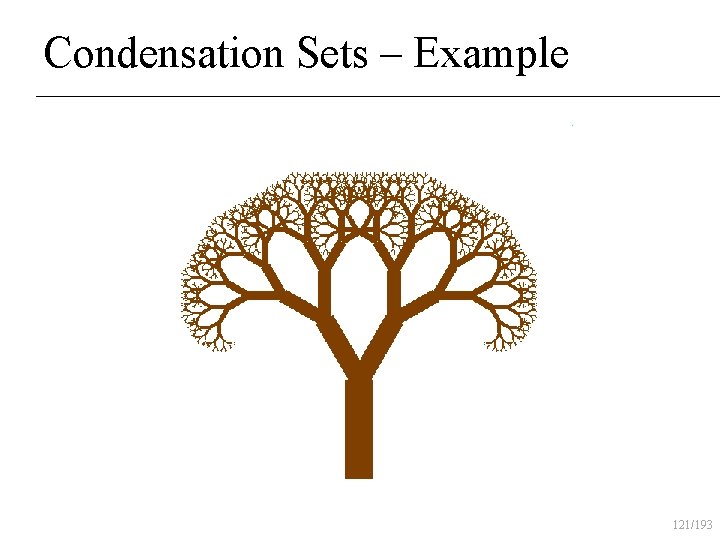 Condensation Sets – Example 121/193 