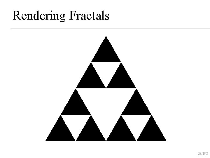 Rendering Fractals 28/193 