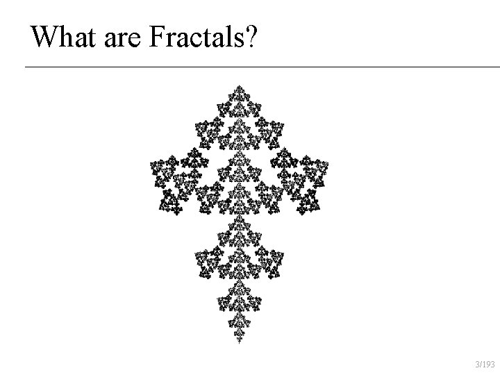 What are Fractals? 3/193 