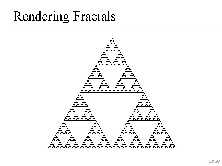 Rendering Fractals 32/193 