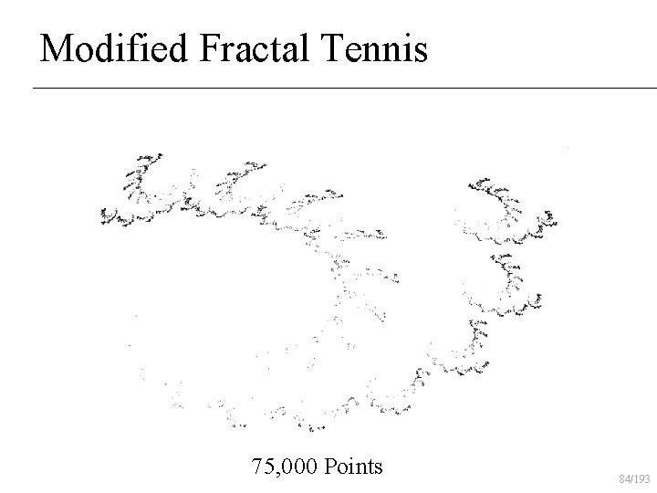 Modified Fractal Tennis 75, 000 Points 84/193 