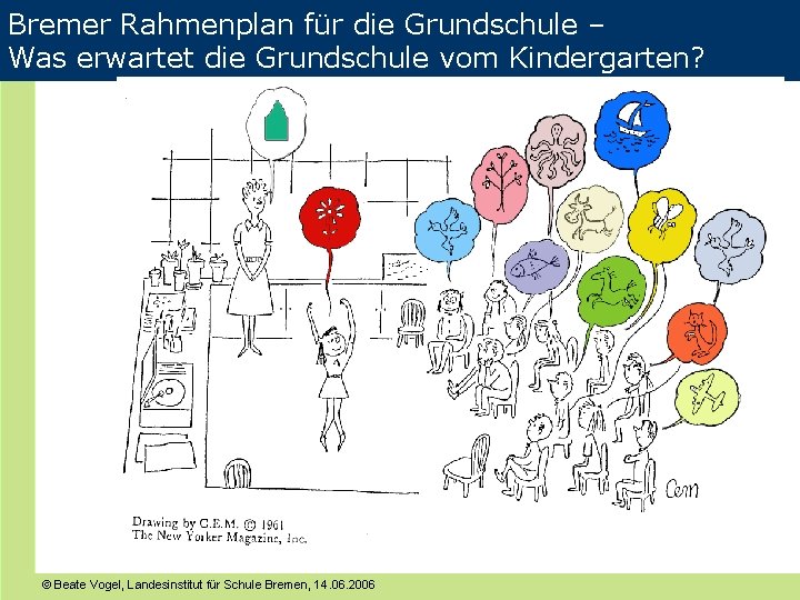 Bremer Rahmenplan für die Grundschule – Was erwartet die Grundschule vom Kindergarten? © Beate